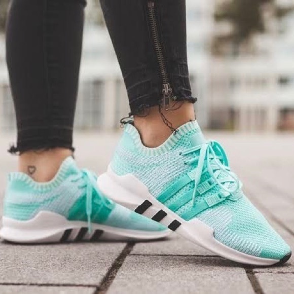 ADIDAS PRIMEKNIT EQT SUPPORT ADV AQUA SNEAKERS - Picture 2 of 14